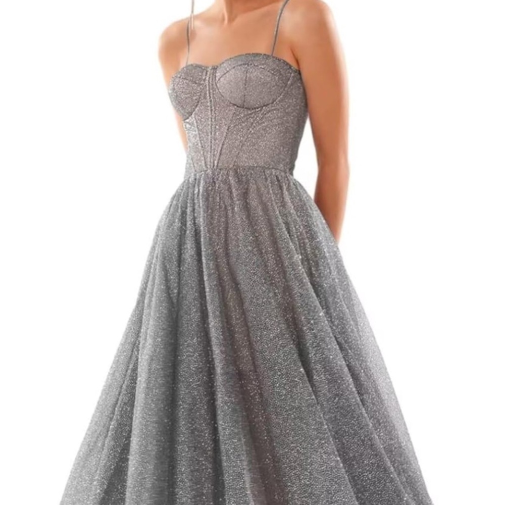 New Silver Shimmer Party/Prom Dress